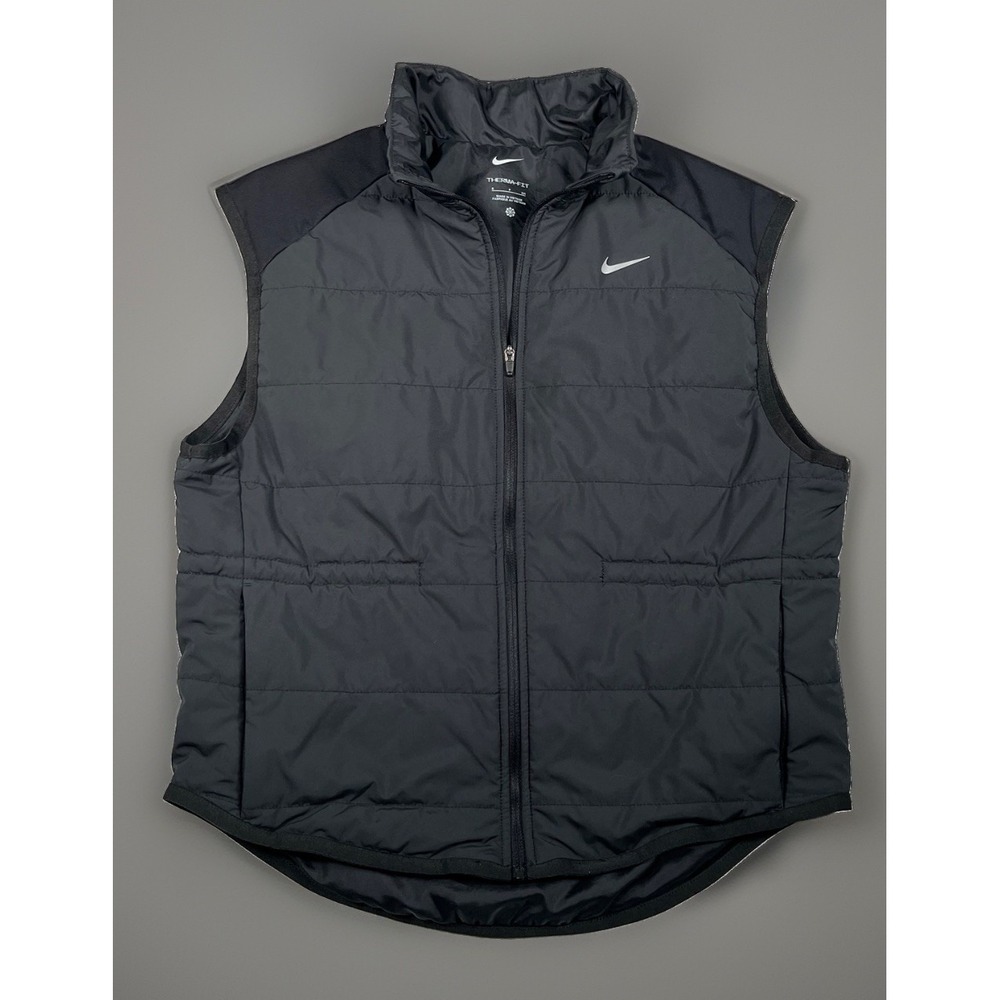 Nike FB7537-010 Therma-FIT Swift Running Full Zip Black Vest Women's Small